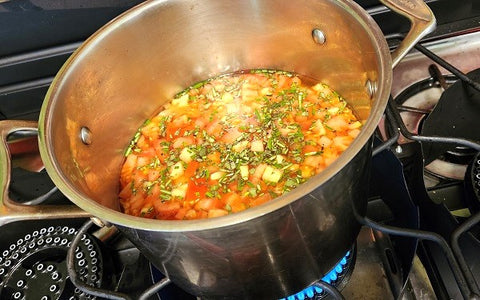 Image of simmering broth