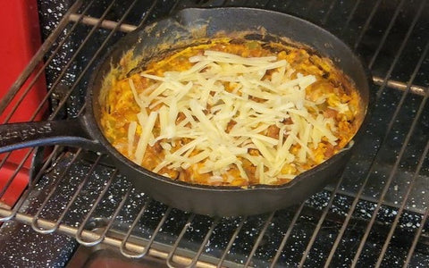 Image of skillet in oven