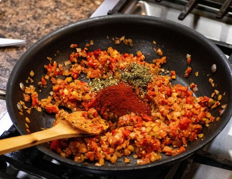 Image of veggies sauté with spices