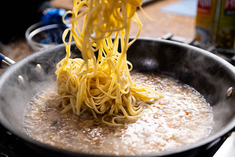 Image of cooked pasta and sauce