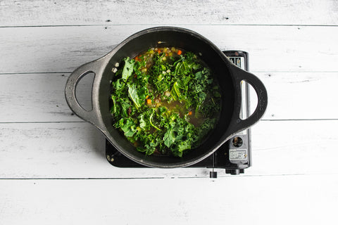 Image of soup with greens