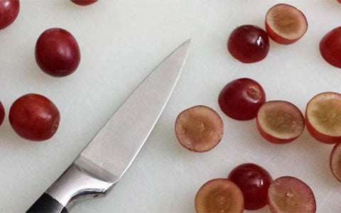Image of sliced grapes