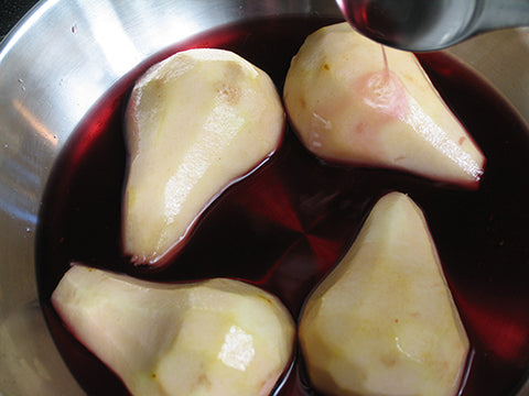 Image of Pomegranate Poached Pears