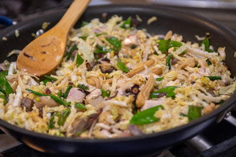 Image of adding in the napa cabbage