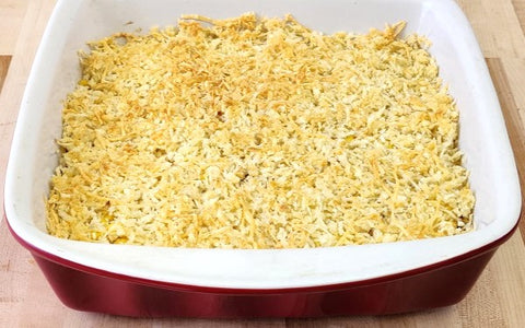 Image of corn mixture in baking dish
