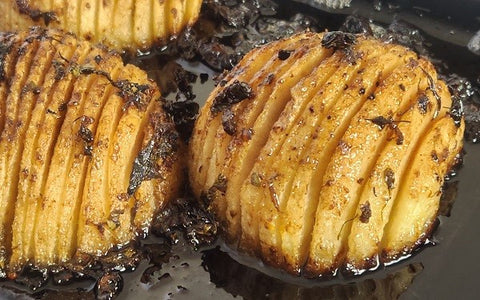 Image of Hasselback style pears