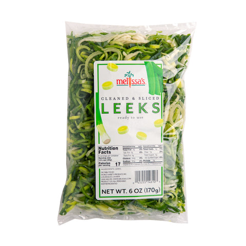 Image of Cleaned and Sliced Leeks