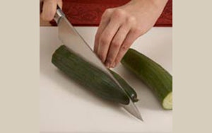 Cucumber Fan Making Step 1