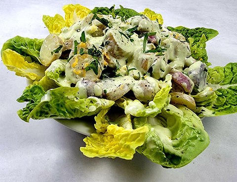 Image of Fingerling Potato Salad with Creamy Green Onion Dressing