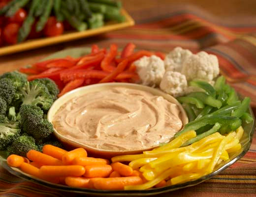 Image of veggie with dip