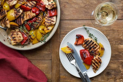 Image of Grilled Provencal Chicken and Peppers