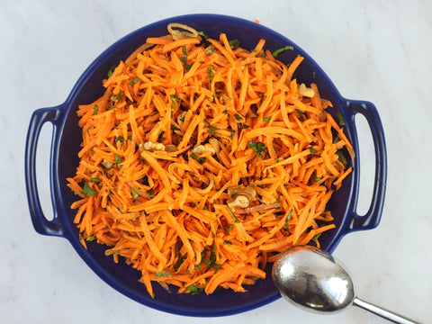 Image of French Bistro-Style Shaved Carrot Salad with Lemon Dijon Dressing