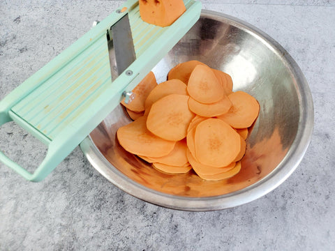 Image of sliced potatoes