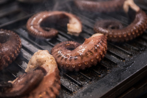 Image of grilling octopus