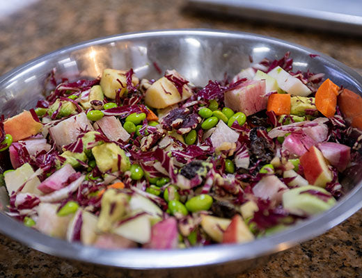 Image of Cold Winter Salad with Warm Citrus Maple Dressing