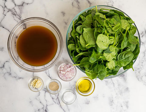 Image of spinach soup ingredients