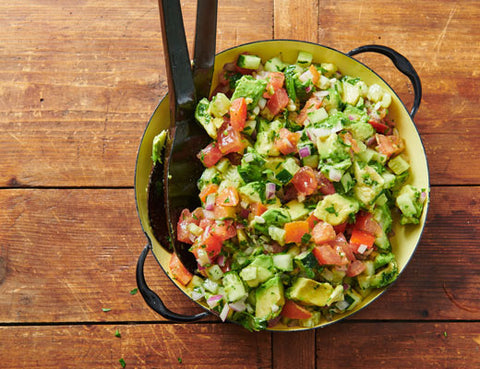 Tomato Avocado and Cucumber Salad