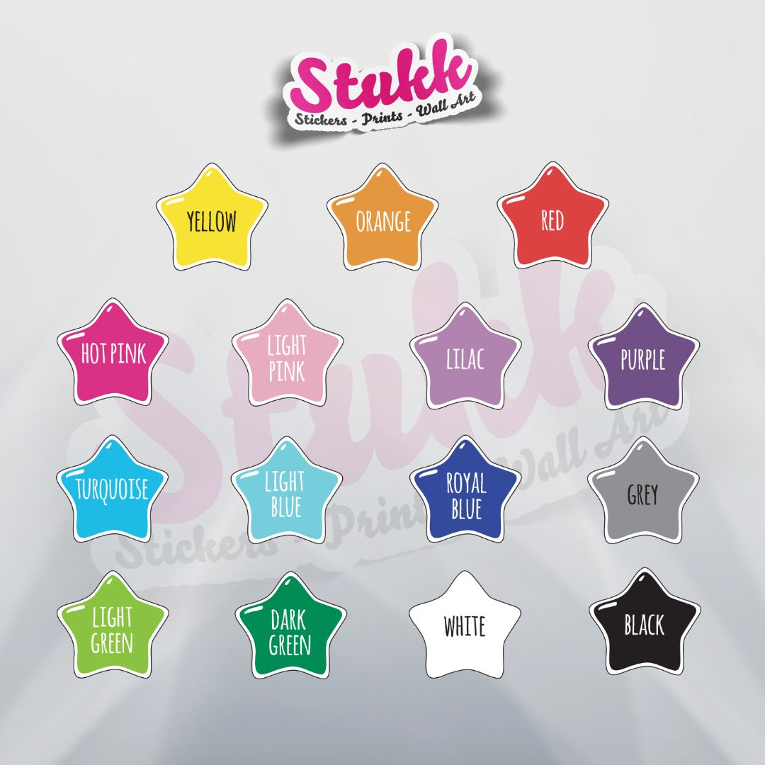 Personalised Kids Name Labels Stickers Stick On Stars School Tags Waterproof