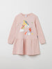 Organic Cotton Pink Unicorn Kids Dress from the Polarn O. Pyret kidswear collection. Clothes made using sustainably sourced materials.