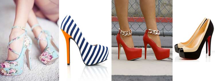 heels with front platform