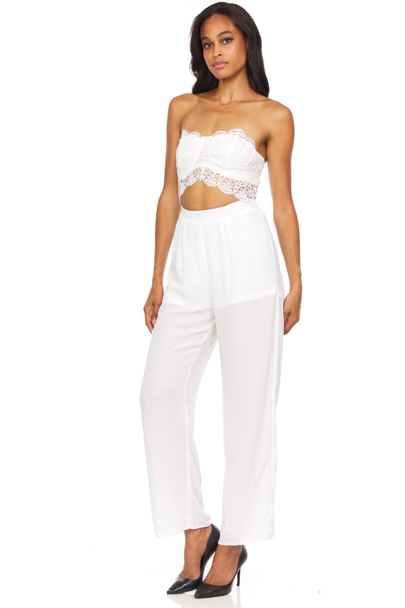 all white classy jumpsuit