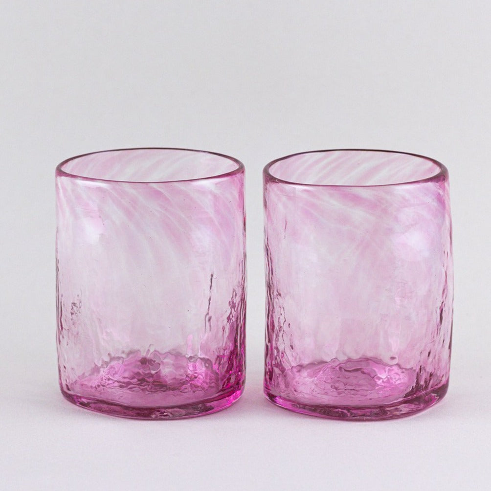 Glass Cold Brew Tumbler - Pink Floral - Santa Barbara Design Studio