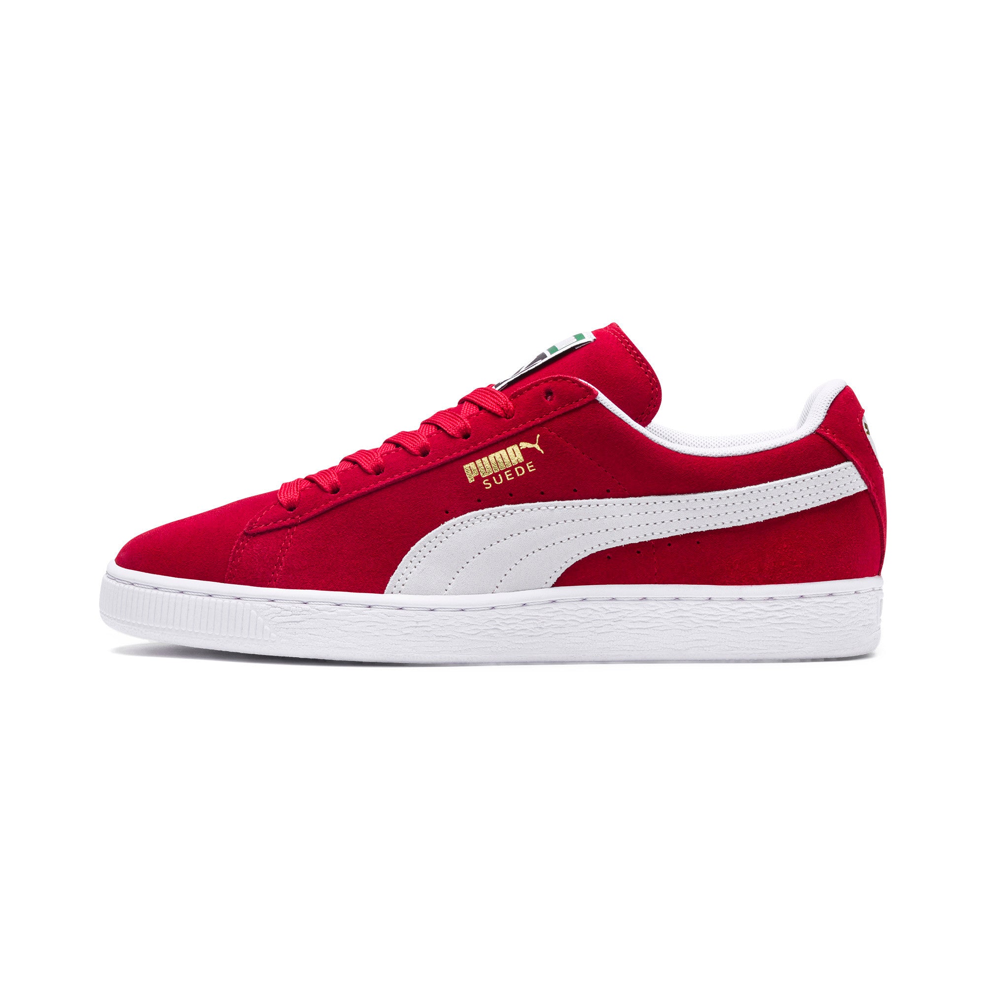 puma suede rouge et blanche