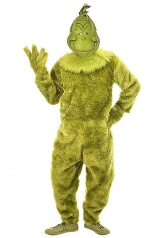  Dr. Seuss Grinch Adult Plus Fur Pants 2X-Large Green