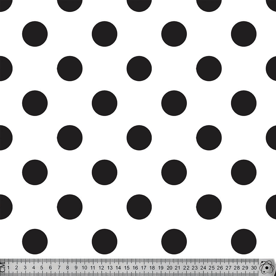 V5108 BLK Polka dots 3CM. – Fabricsverse