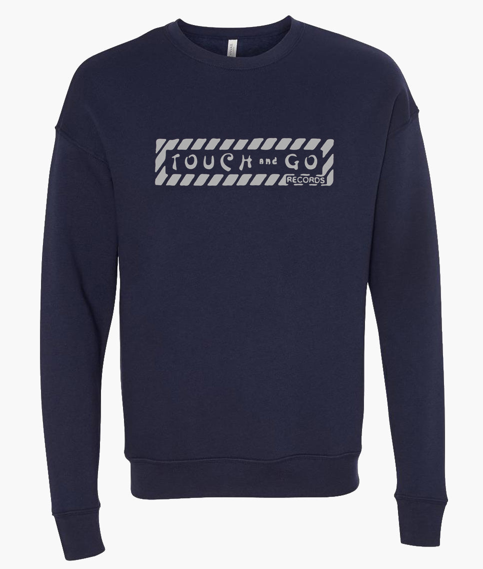 Touch and Go Crewneck Sweatshirt Navy with Light Gray logo