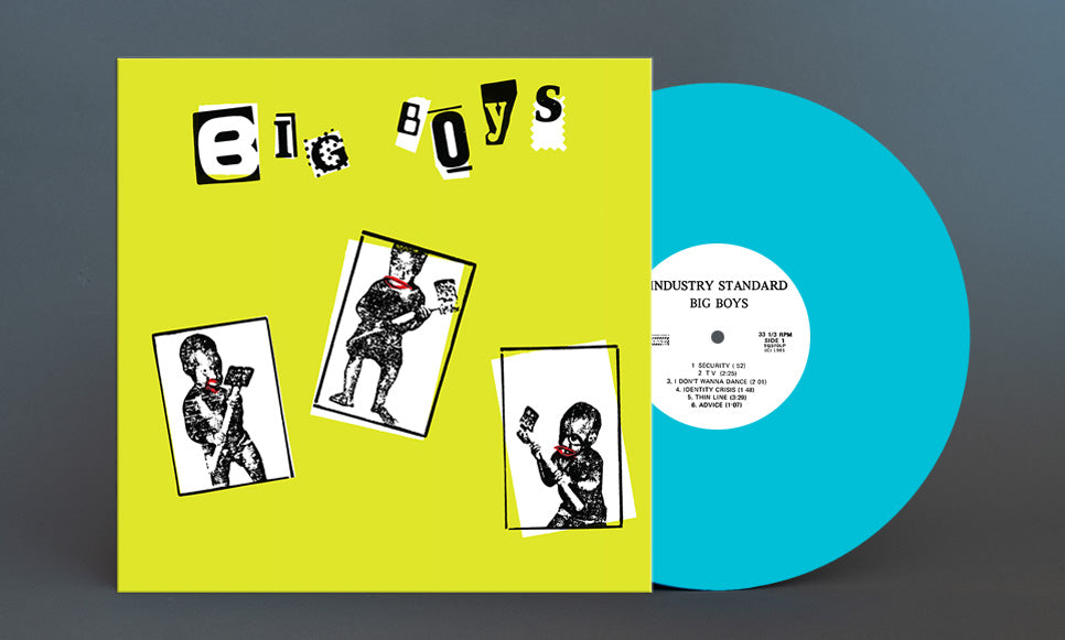 Photo of Big Boys Where's My Towel / Industry Standard LP jacket and aqua blue vinyl