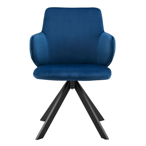 Blue velvet conference chair