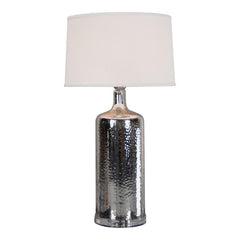 Acrylic Silver Lamp w/ Fabric Shade