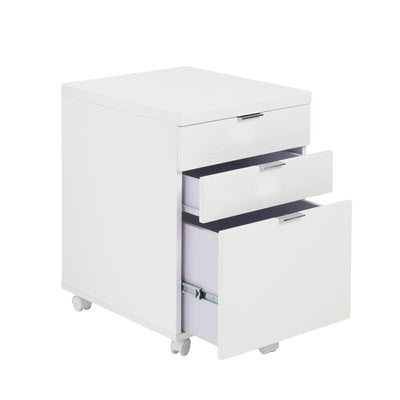 Ikea Besta Burs Drawer Unit On Casters In High Gloss White ...