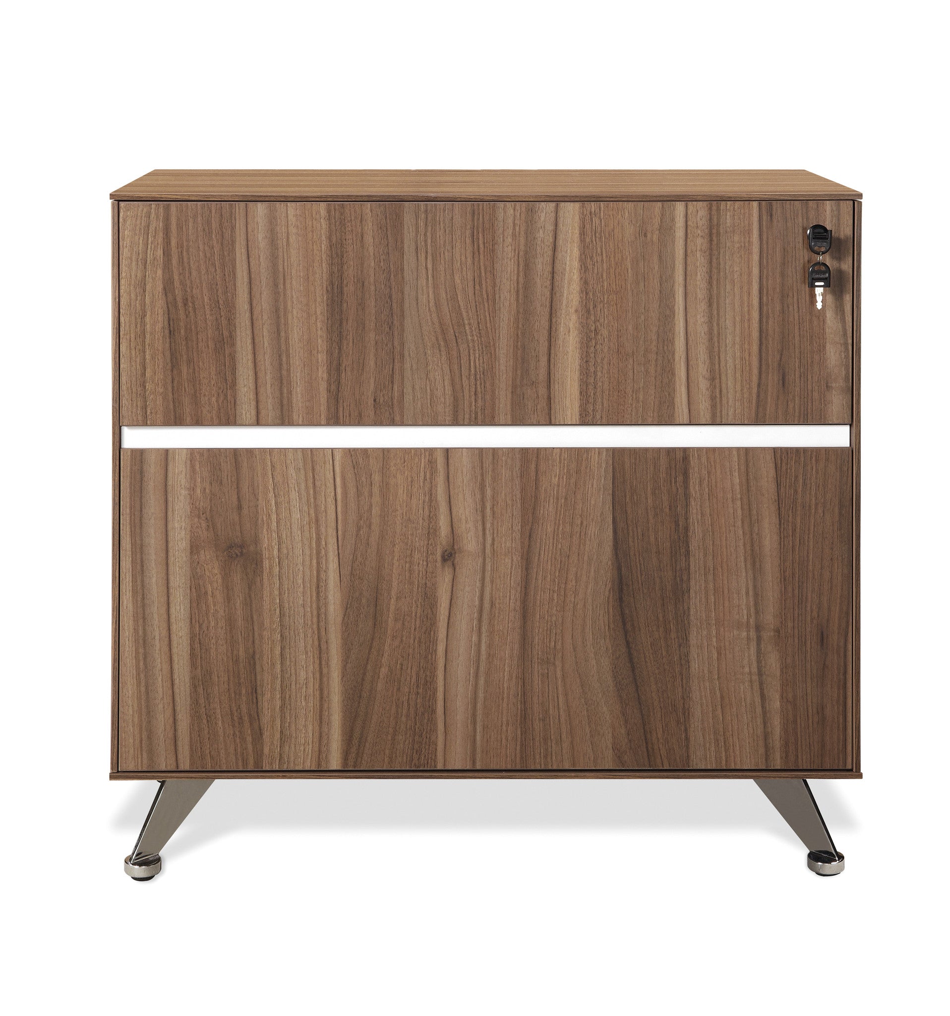 32 Walnut Lateral File With Locking Drawers By Unique Officedesk Com