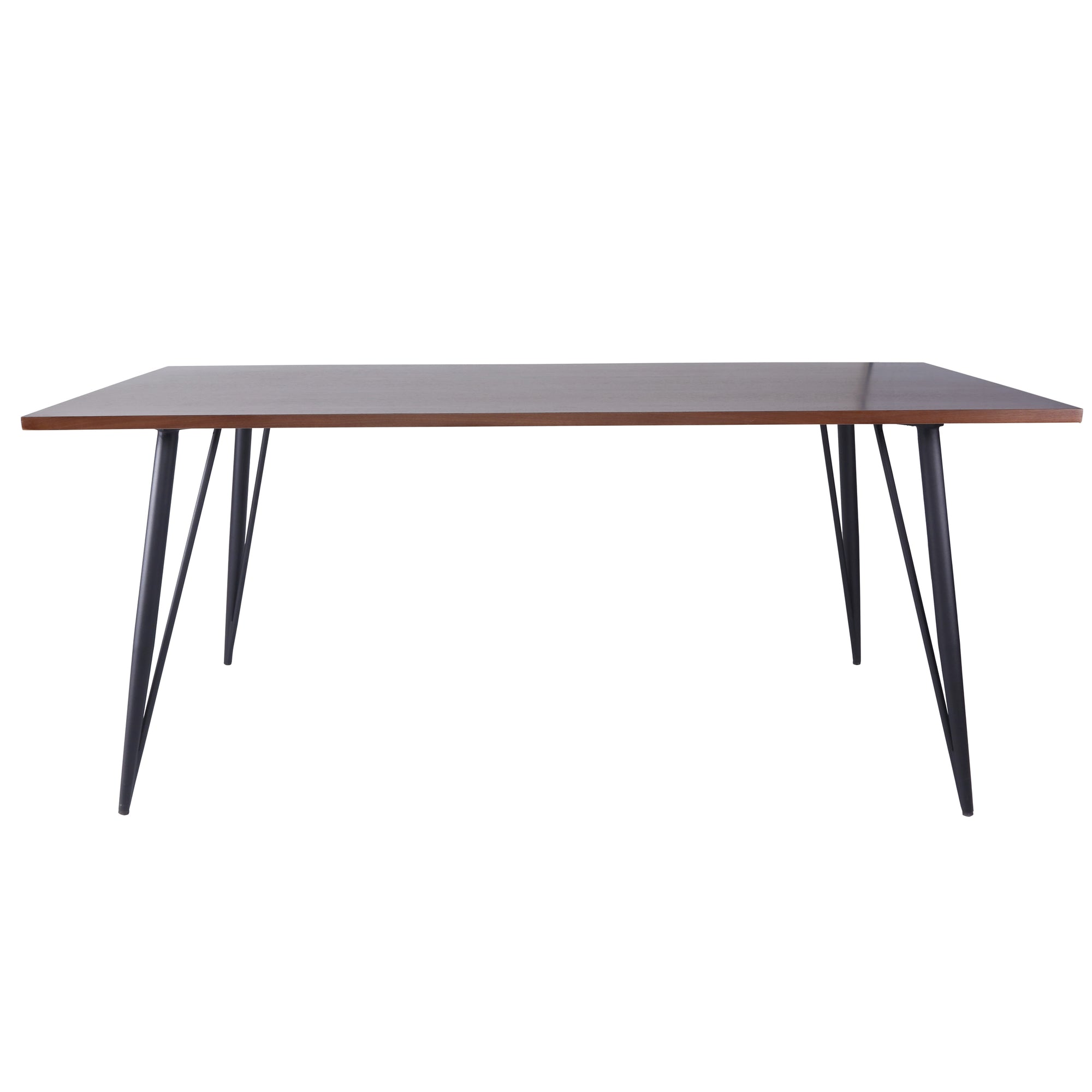 71 Walnut Meeting Table With Steel Base By Euro Style