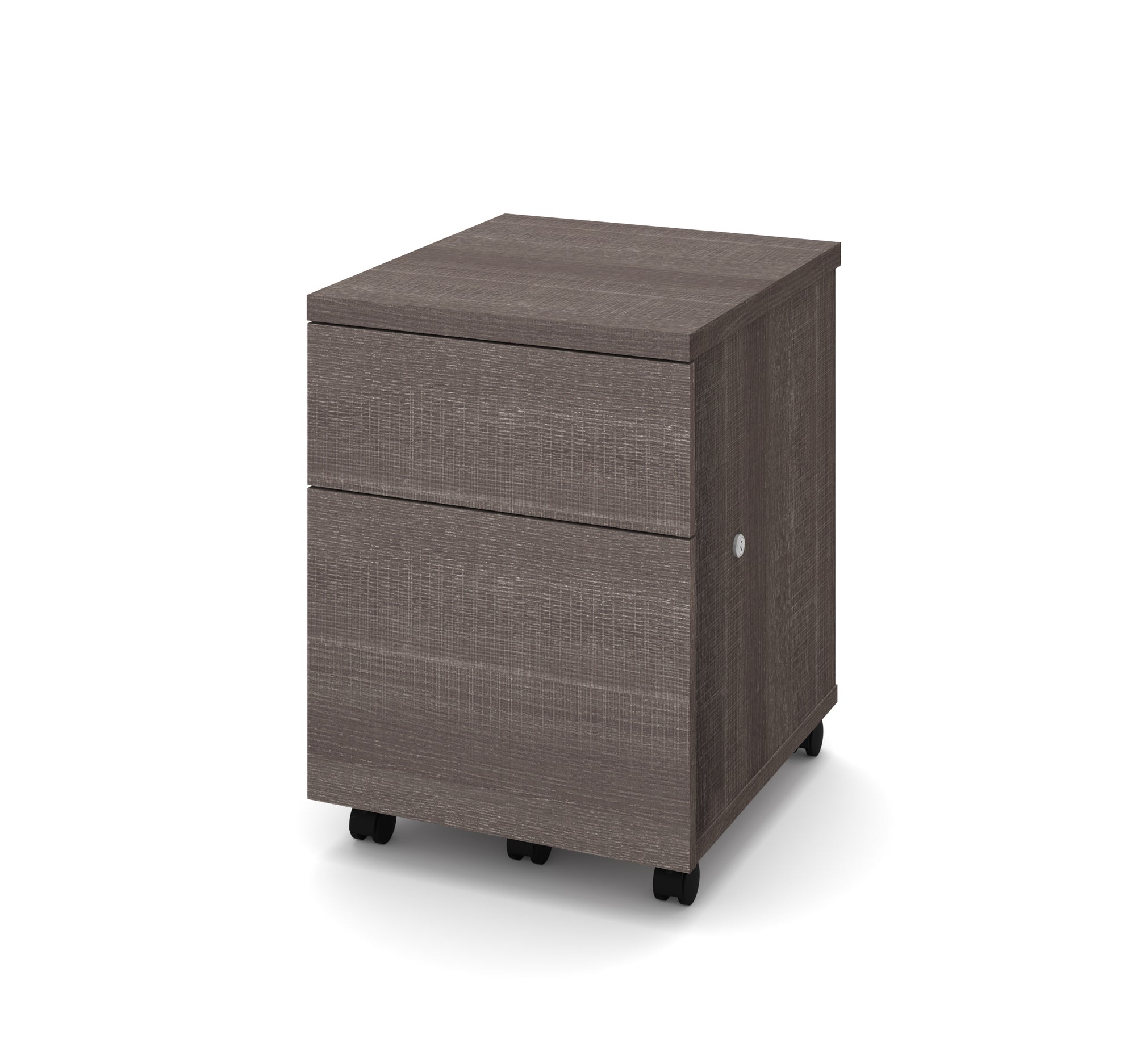 16 X 18 Bark Gray Mobile Locking File Cabinet By Bestar