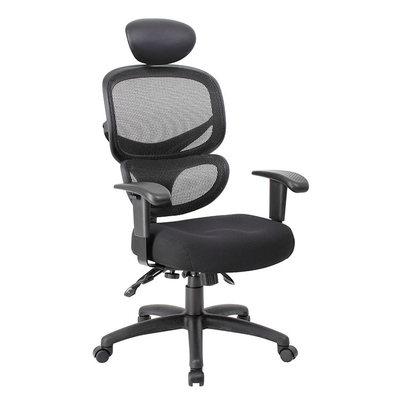 Classic Ergonomic Black Mesh Office Chair W Headrest From