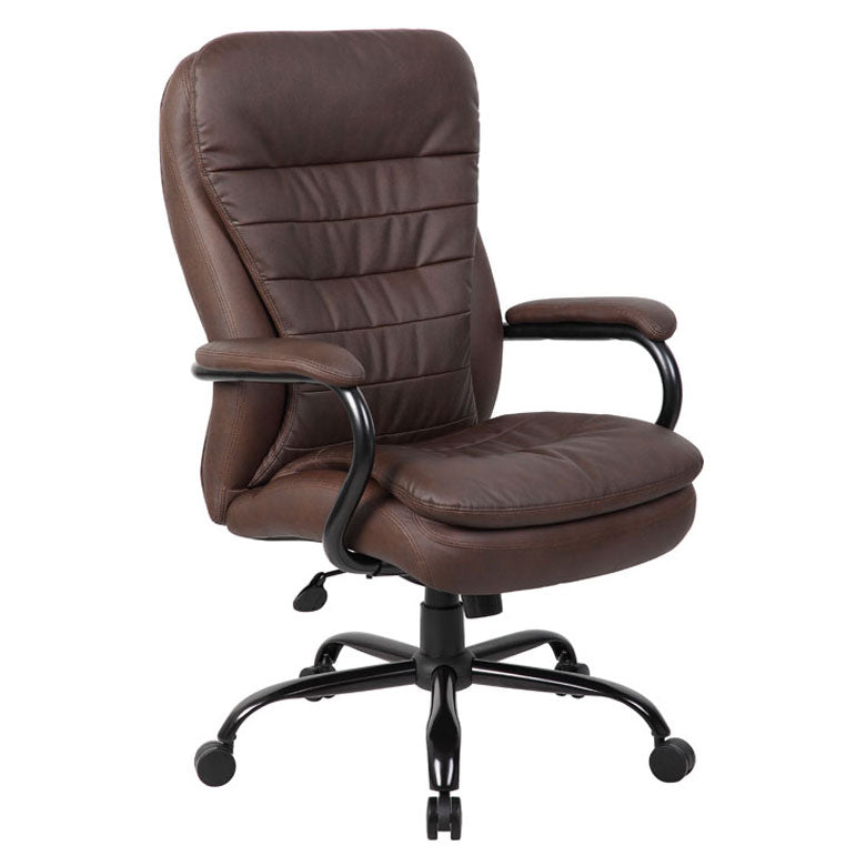 Sturdy Padded Brown Office Chair for Big & Tall - OfficeDesk.com