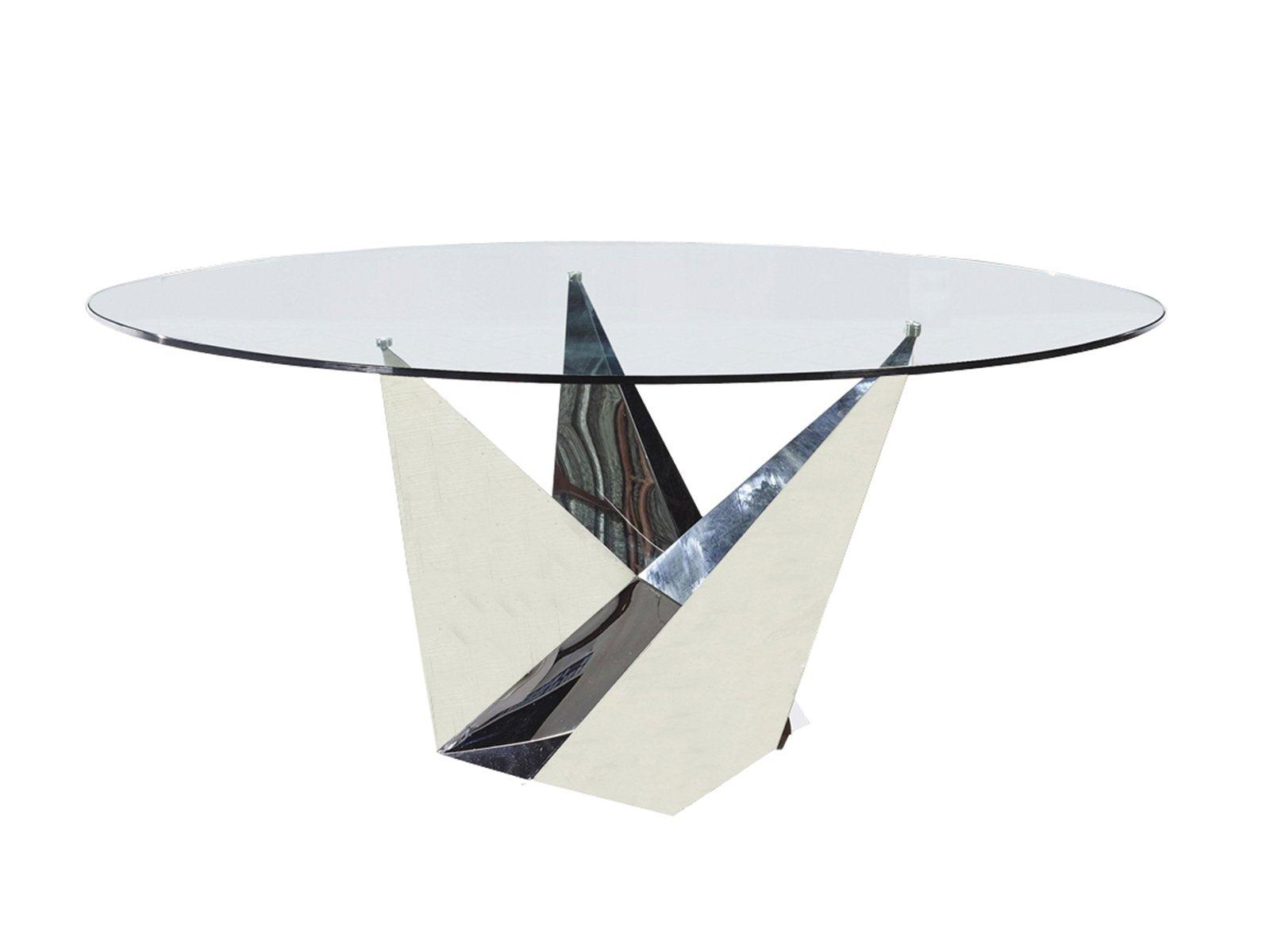 Modern Glass Polished Stainless Steel Circular Meeting Table   CB CT2063 3 2000x 