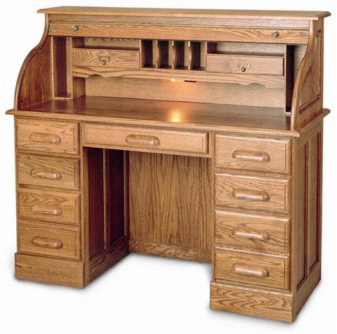 Solid Wood Office Desks Online - Free Shipping â€“ OfficeDesk.com - Solid Wood Double Pedestal Executive Desk with Hutch