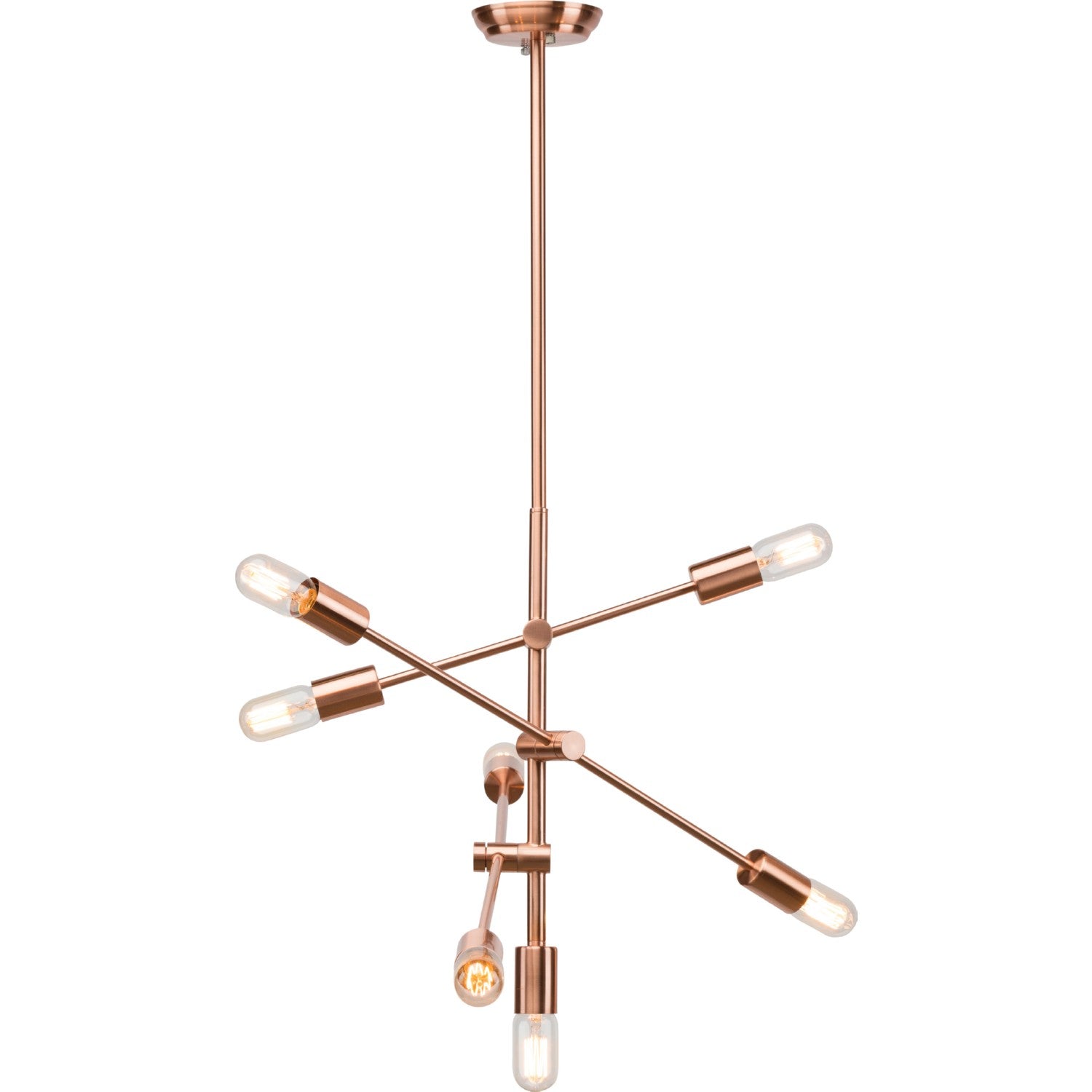 Brushed Copper Pendant Light adjustable matte and brushed copper pendant light
