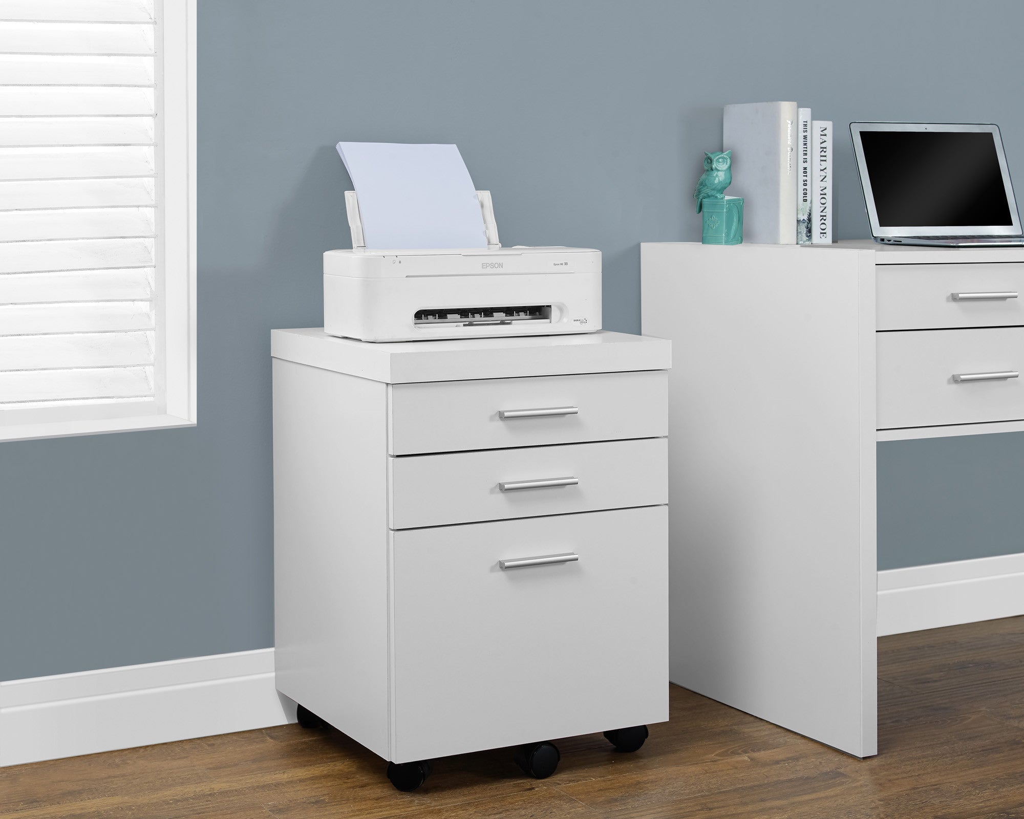 38 White Desk With Built In Bookcase By Monarch Officedesk Com
