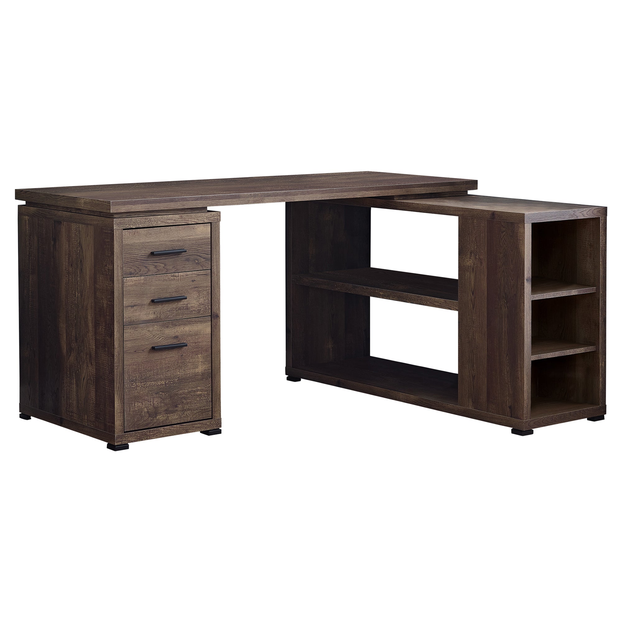 60 Brown Corner Desk With Storage By Monarch Officedesk Com