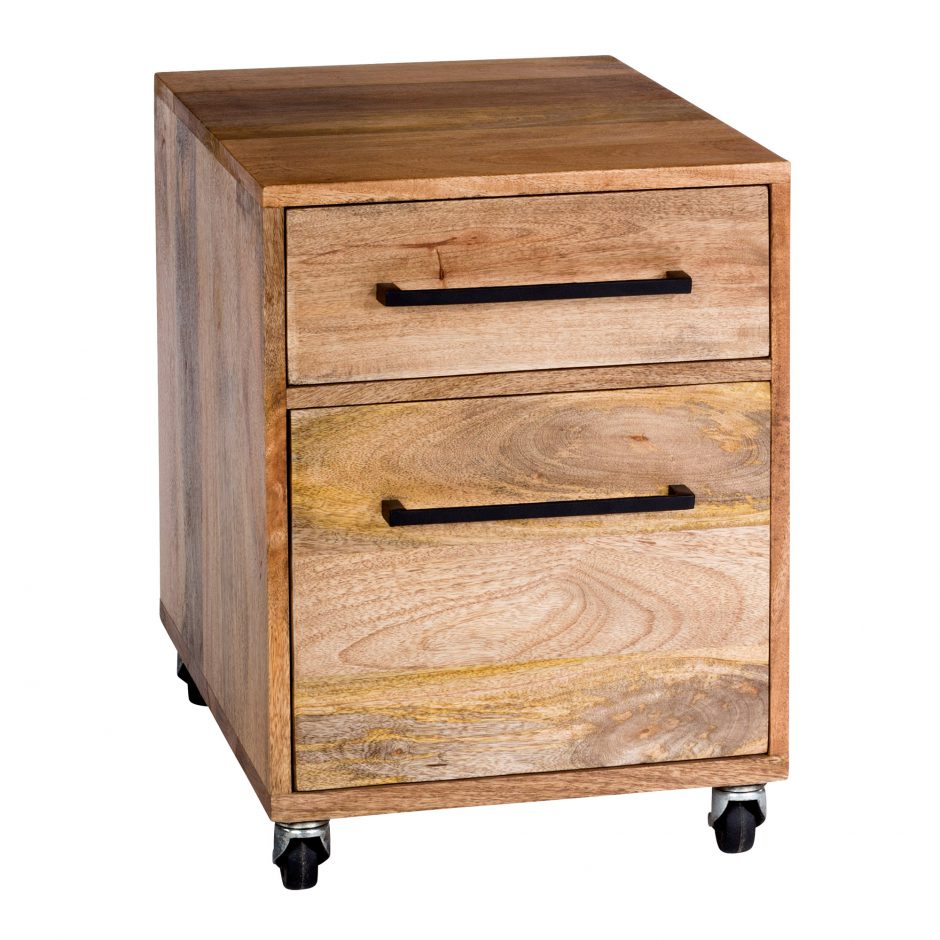 mango wood filing cabinet