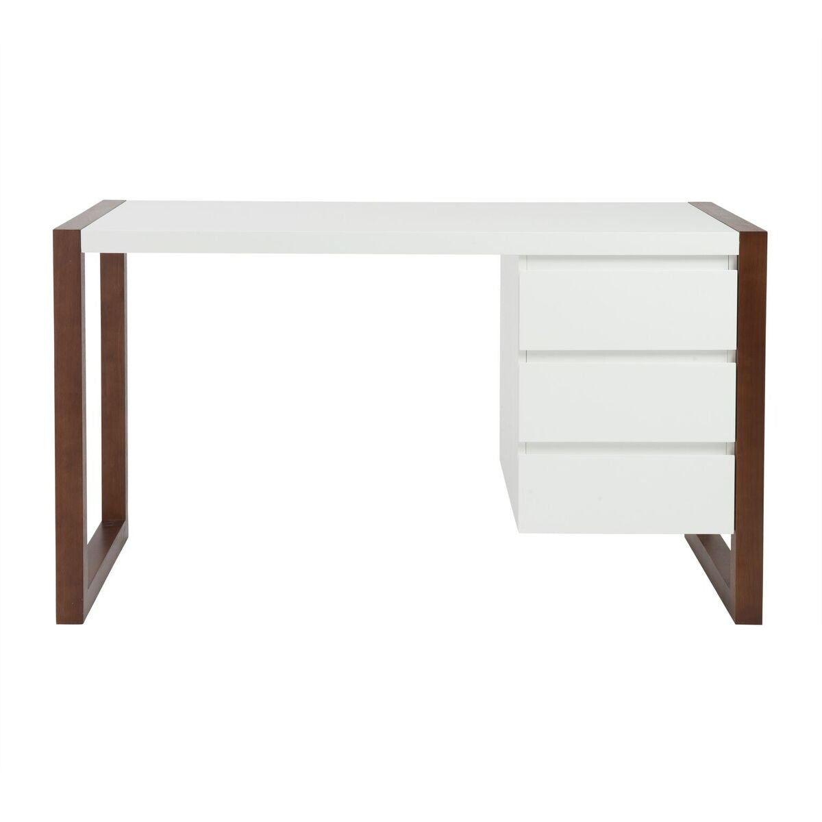 51 White Walnut Desk With Drawers By Euro Style Officedesk Com