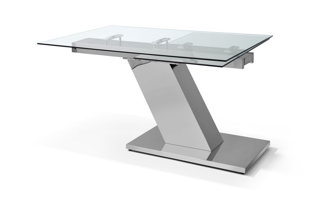 55 79 Stainless Glass Desk Meeting Table By Whiteline