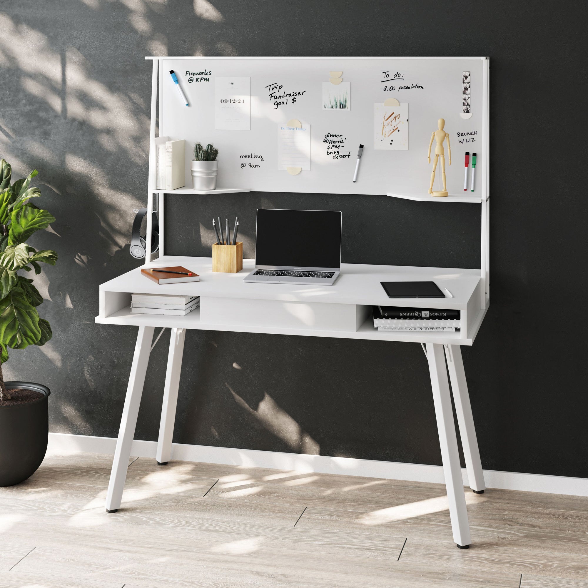 retro white desk