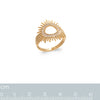 Burren Jewellery 18k gold plate Sun spot ring measurements