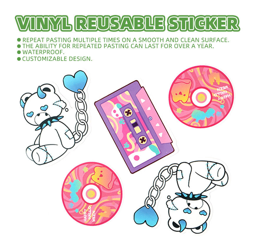 Custom Removable Vinyl Reusable Stickers